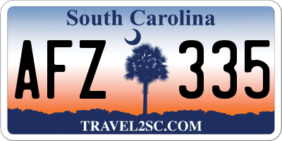 SC license plate AFZ335