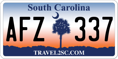 SC license plate AFZ337