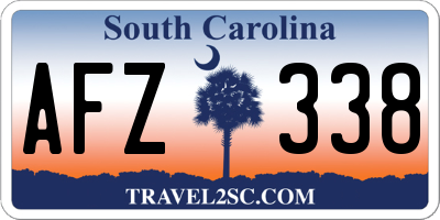 SC license plate AFZ338