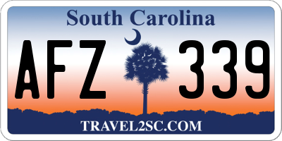 SC license plate AFZ339