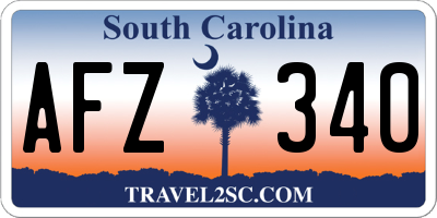 SC license plate AFZ340