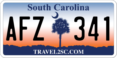 SC license plate AFZ341