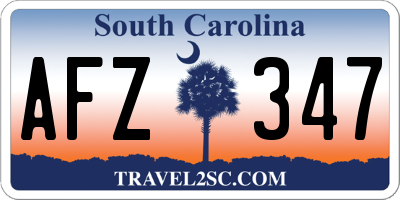 SC license plate AFZ347