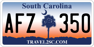 SC license plate AFZ350