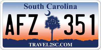 SC license plate AFZ351