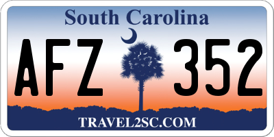 SC license plate AFZ352