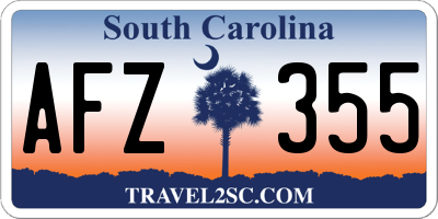SC license plate AFZ355