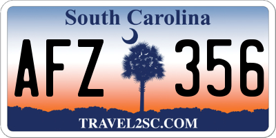 SC license plate AFZ356