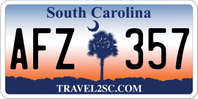SC license plate AFZ357