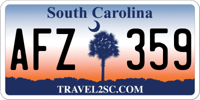 SC license plate AFZ359