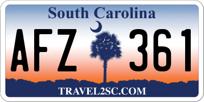 SC license plate AFZ361