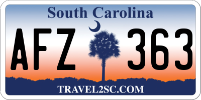 SC license plate AFZ363