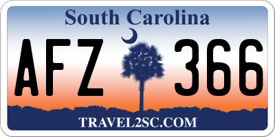 SC license plate AFZ366