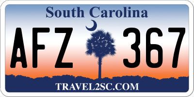 SC license plate AFZ367