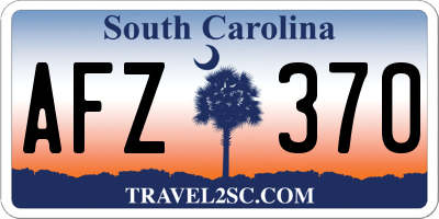 SC license plate AFZ370