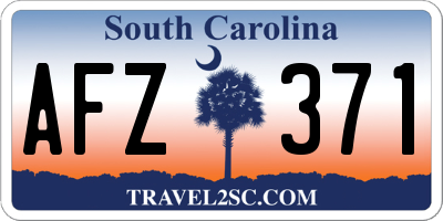 SC license plate AFZ371