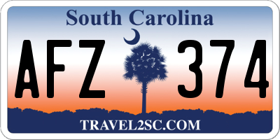 SC license plate AFZ374