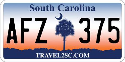 SC license plate AFZ375