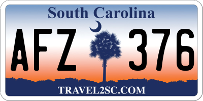 SC license plate AFZ376