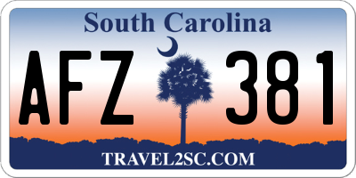 SC license plate AFZ381