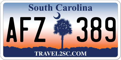 SC license plate AFZ389