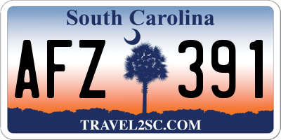 SC license plate AFZ391