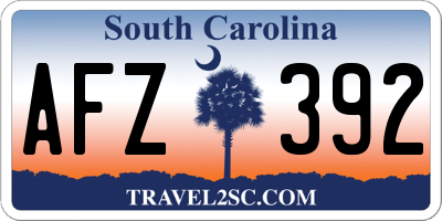 SC license plate AFZ392