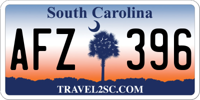 SC license plate AFZ396