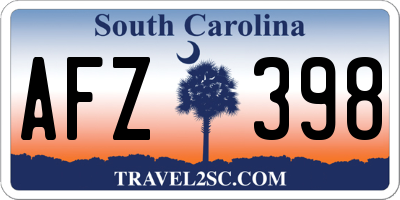 SC license plate AFZ398