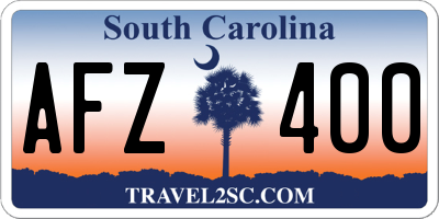 SC license plate AFZ400