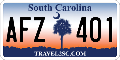 SC license plate AFZ401
