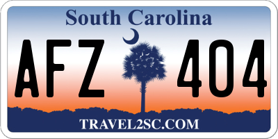 SC license plate AFZ404