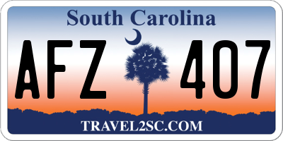 SC license plate AFZ407