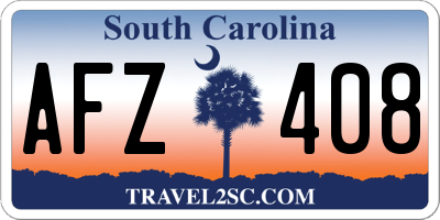 SC license plate AFZ408
