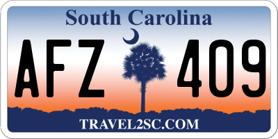 SC license plate AFZ409