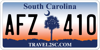 SC license plate AFZ410