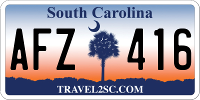 SC license plate AFZ416