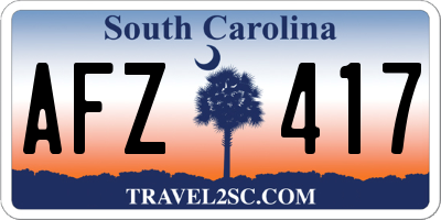 SC license plate AFZ417