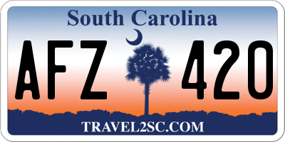 SC license plate AFZ420