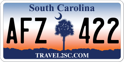 SC license plate AFZ422