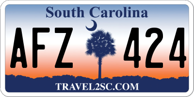 SC license plate AFZ424