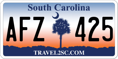 SC license plate AFZ425