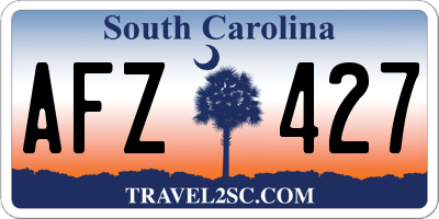 SC license plate AFZ427