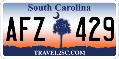 SC license plate AFZ429