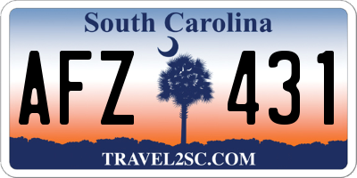 SC license plate AFZ431