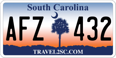 SC license plate AFZ432