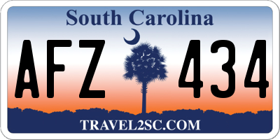 SC license plate AFZ434