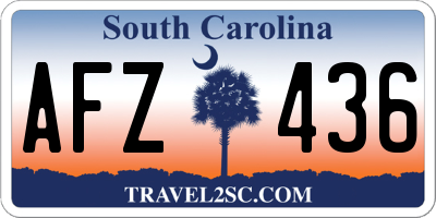 SC license plate AFZ436