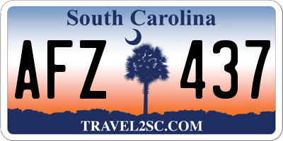 SC license plate AFZ437