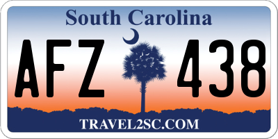 SC license plate AFZ438